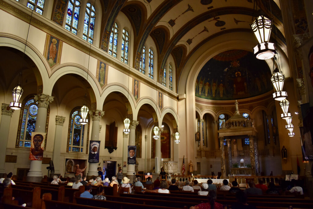 DSC_0576 On June 15, 2022, NETWORK advocates organized a prayer vigil for reparations at St. Aloysius-St. Agatha Parish in Cleveland, Ohio.
