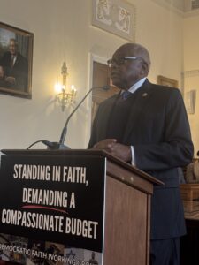 Rep. Jim Clyburn opens the March 5 Ash Wednesday service for a compassionate budget.