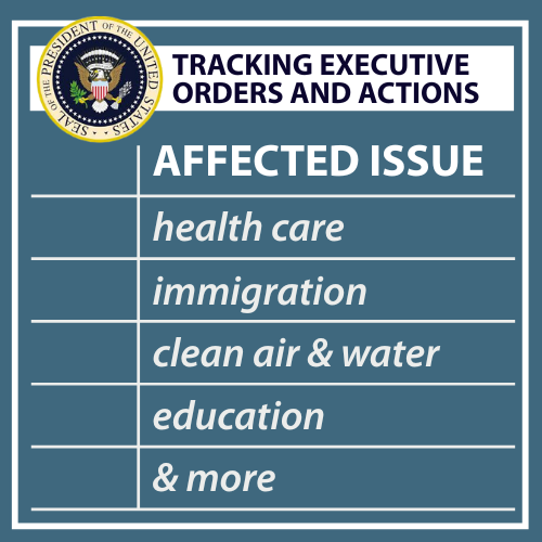 Executive orders and actions tracker_home page
