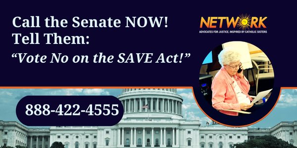Call the senate to tell them don't pass the SAVE Act. 888-422-4555